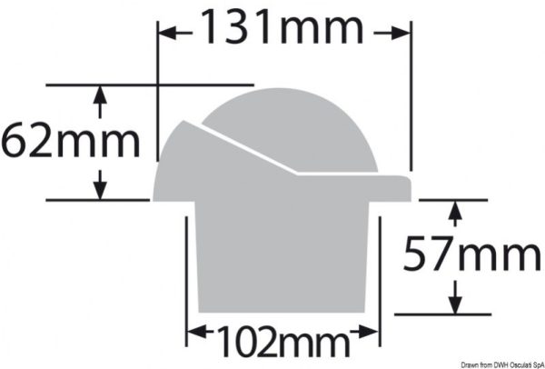 Kompas RITCHIE Helmsman 3" 3/4 (94 mm) s osvjetljenjem crni