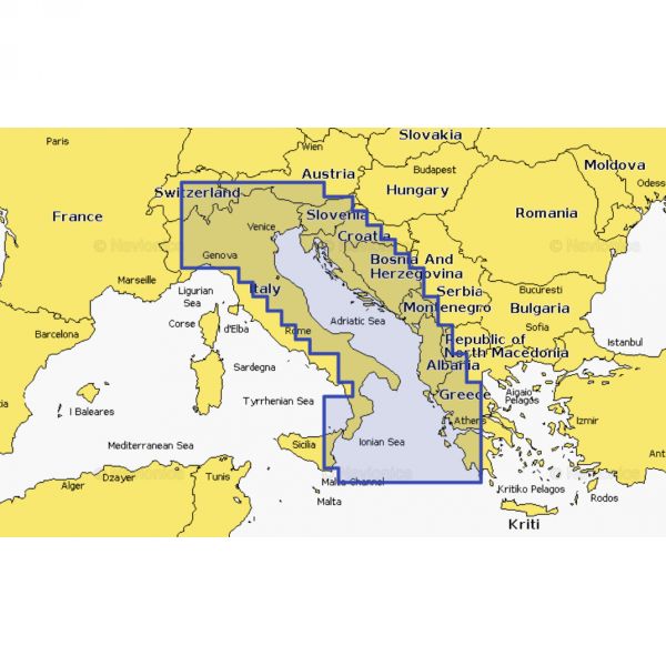NAVIONICS+ Regular EU014R Adriatic sea Croatia-Italy